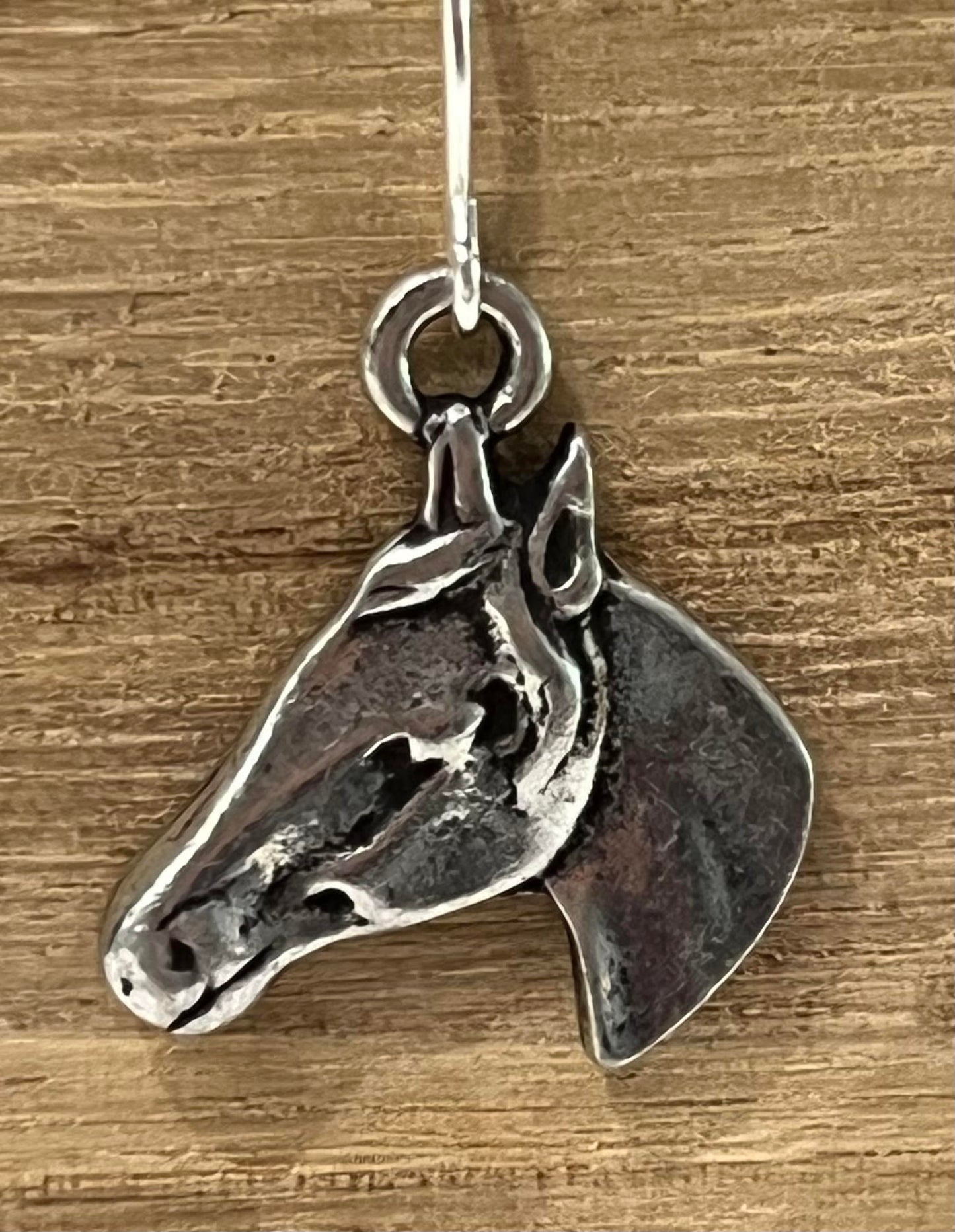 Women's Silver Horse Head Earrings, Western Dangle Earrings, Gift for Her