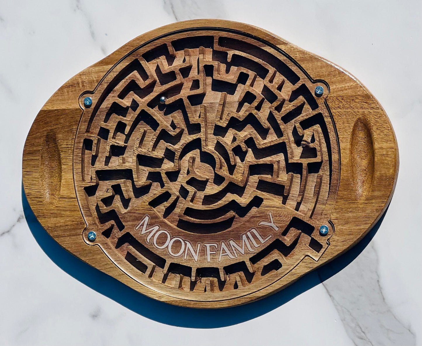 Engraved and Personalized Maze Game,  Wood Hand-Held Game, Family Gift Idea