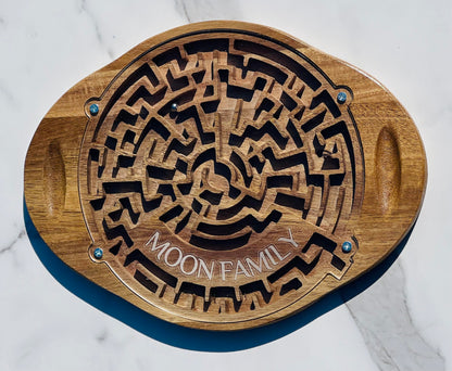 Engraved and Personalized Maze Game,  Wood Hand-Held Game, Family Gift Idea