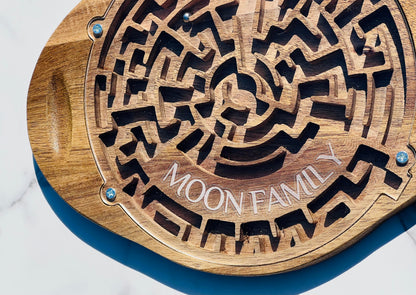 Engraved and Personalized Maze Game,  Wood Hand-Held Game, Family Gift Idea