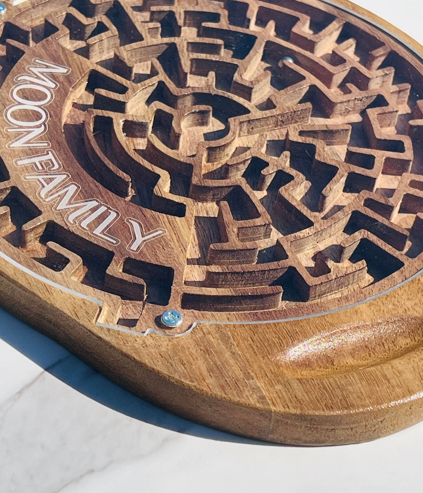 Engraved and Personalized Maze Game,  Wood Hand-Held Game, Family Gift Idea