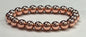 Rose Gold Handmade Beaded Bracelet Women’s or Men’s Bead Jewelry, Gift Idea