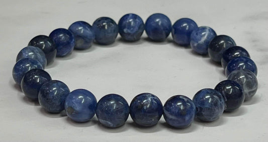 Sodalite Bracelet, Blue Gemstone Bracelet, Navy Bracelet, Chakra Bracelet, Men's Bracelet, Women's Bracelet, Unisex Handmade Beaded Bracelet