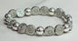 Women's Silver Beaded Bracelet, Silver Ladies Bead Bracelet, Coin Style, Neutral, Basic, Classy, Classic