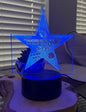 Dallas Cowboys Themed LED Sign with Remote Control for Decor,  Gift Idea for Football Fan, Handmade Design