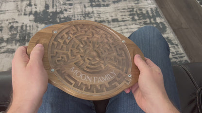 Engraved and Personalized Maze Game,  Wood Hand-Held Game, Family Gift Idea